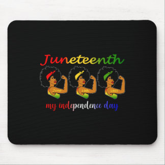 Mousepad Juneteenth é meu dia de independência Mulheres neg