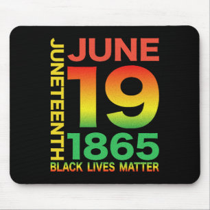 Mousepad Juneteenth é o meu dia da independência Grátis mai