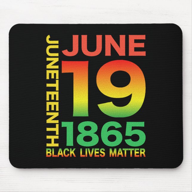 Mousepad Juneteenth é o meu dia da independência Grátis mai (Frente)