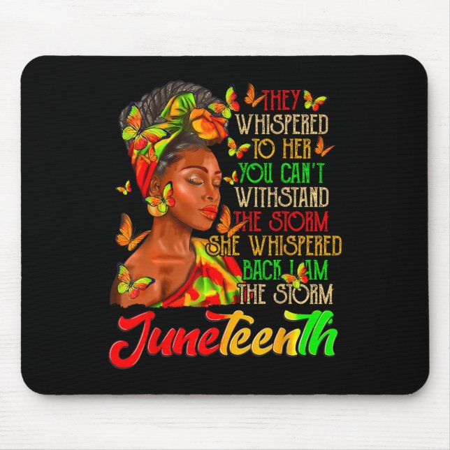 Mousepad Juneteenth Eu Sou A Tempestade Mulheres Negras His (Frente)