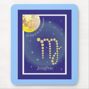 Mousepad Jungfrau 23. August bis 23. setembro Mauspad