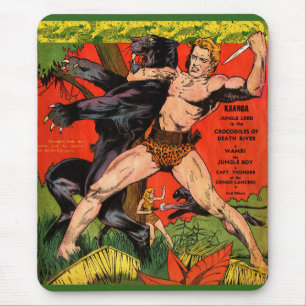 Mousepad Jungle Tarzan & Black Panther Histórias em quadrin