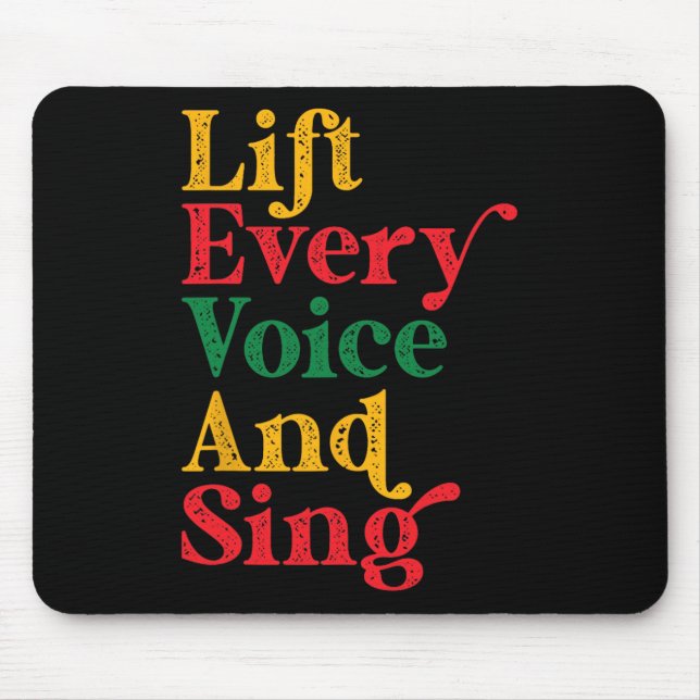 Mousepad Junta Levante Cada Voz Cantando História Negra (Frente)