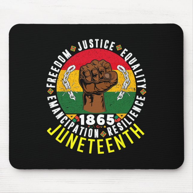 Mousepad Juntee Tee For Men Black Freedom Celebration J (Frente)