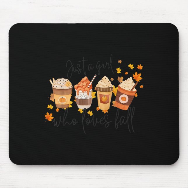 Mousepad Just A Girl Who Loves Fall Pumpkin Football Cozy A (Frente)