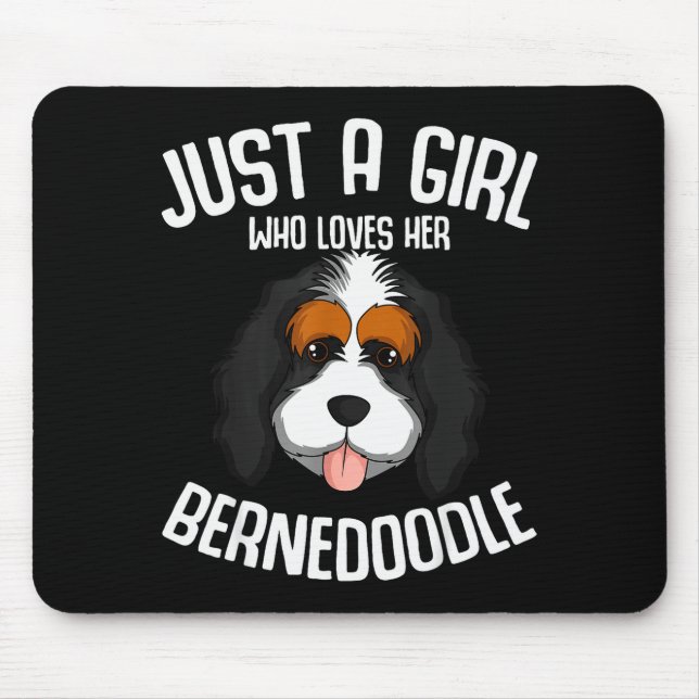 Mousepad Just A Girl Who Loves Her Bernedoodle Dog Girls  (Frente)