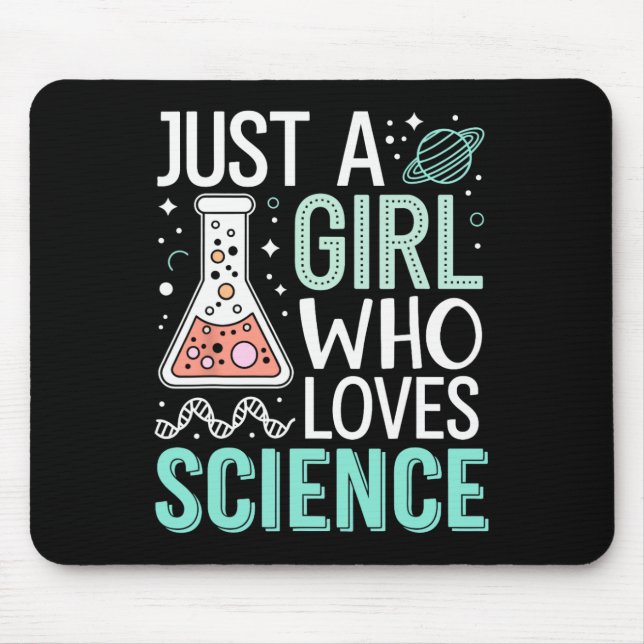 Mousepad Just A Girl Who Loves Science Back To School Kids  (Frente)