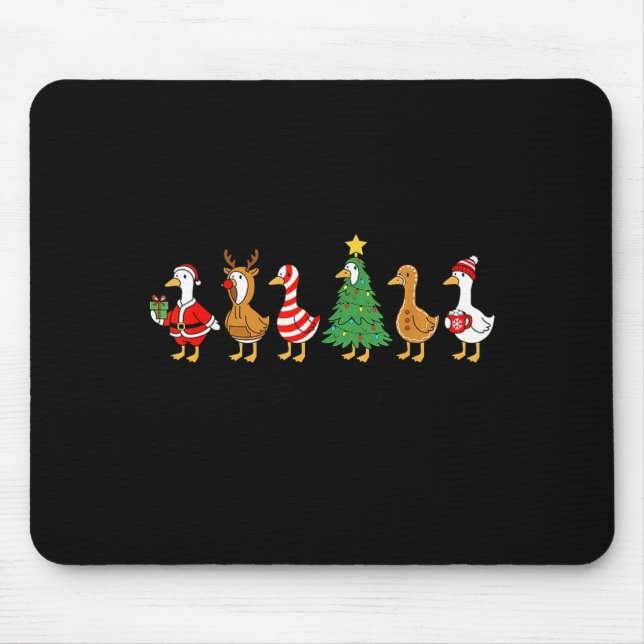 Mousepad Just A Jolly Cute Goose Funny Merry Goosemas Chris (Frente)