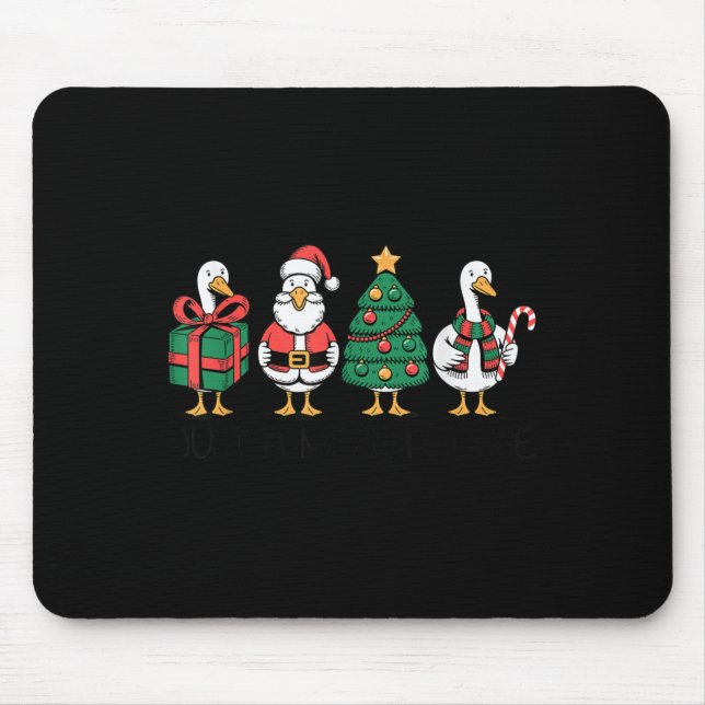 Mousepad Just A Merry Goose Funny Christmas Silly Goose Xma (Frente)
