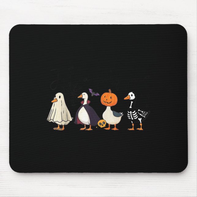 Mousepad Just A Soky Goose Skeleton Witch Pumpkin Ghost Hal (Frente)