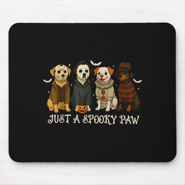 Mousepad Just A Soky Paw Funny Dog Halloween Characters  (Frente)