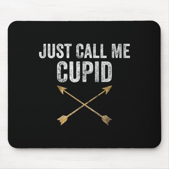 Mousepad Just Call Me Cud Shirt Retro Arrow Valentine Day  (Frente)