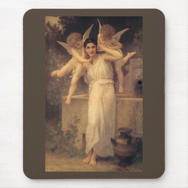 Mousepad Juventude de Bouguereau, Retrato dos Anjos Vitoria (Frente)