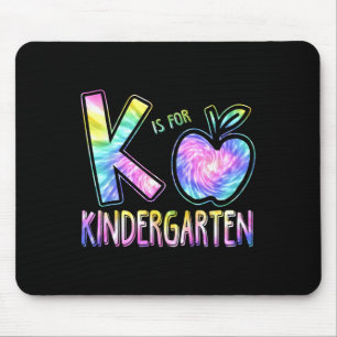 Mousepad K é para professor do jardim de infância Tie Dye d
