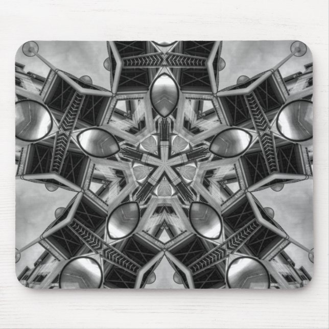 Mousepad Kaleidoscope cinza escuro Star (Frente)