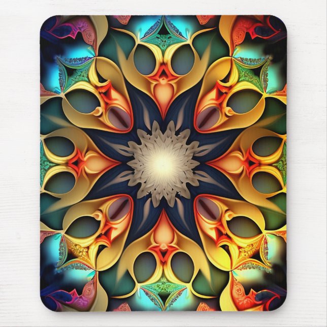 Mousepad Kaleidoscope Mandala Flower Design- 23091 (Frente)