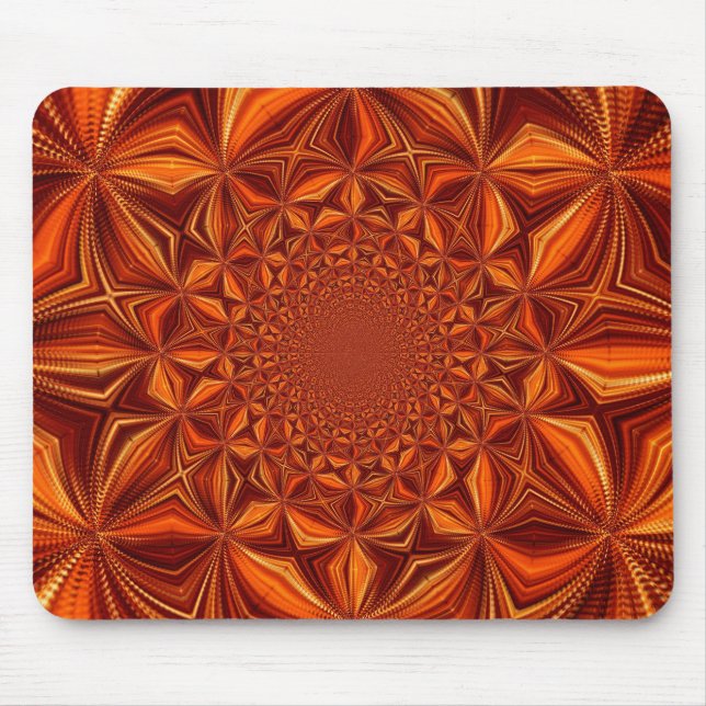 Mousepad Kaleidoscope Red Digital Art Pattern-67546 (Frente)