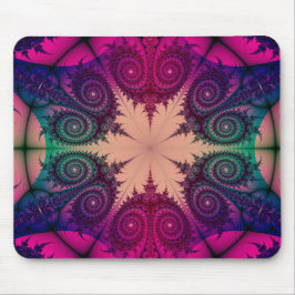 Mousepad Kaleidoscópio cor-de-rosa abstrato