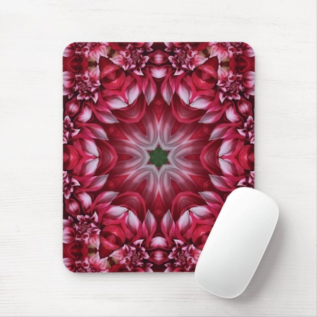 Mousepad Kaleidoscópio Crimson Dahlia (Com mouse)
