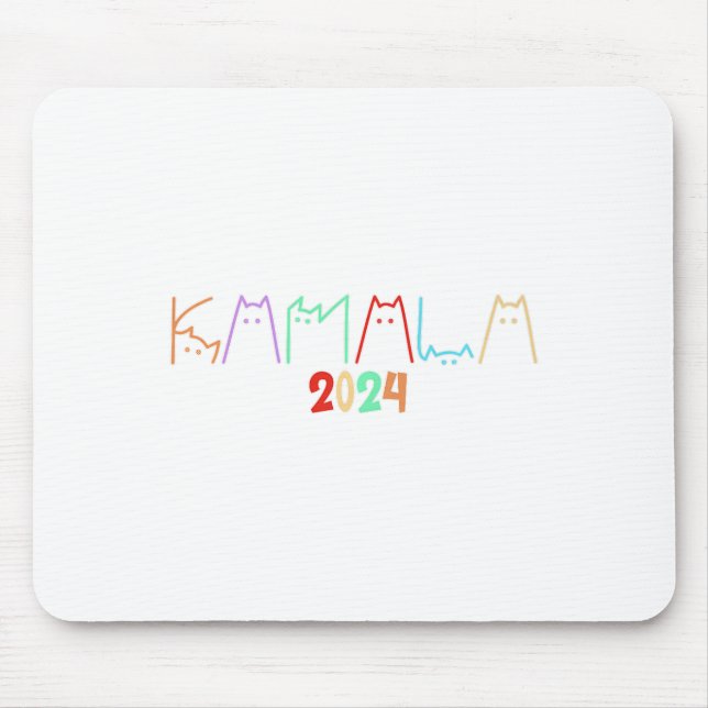 Mousepad Kamala Harris Cat Que Lança Gatos Engraçados Para  (Frente)