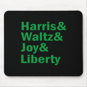 Mousepad Kamala Harris e Waltz Joy Liberdade Engraçado