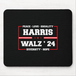 Mousepad Kamala Harris Tim Walz 2024 Peace Lgbt Harris Walz