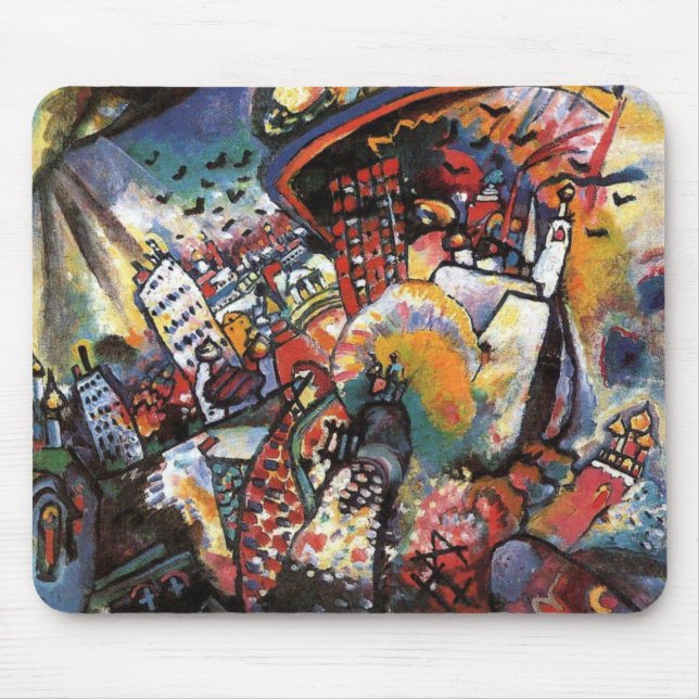 Mousepad Kandinsky Moscou I Cityscape Abstrato Painting (Frente)