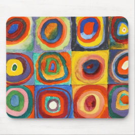 Mousepad Kandinsky - Quadrados com Círculos Concentrados