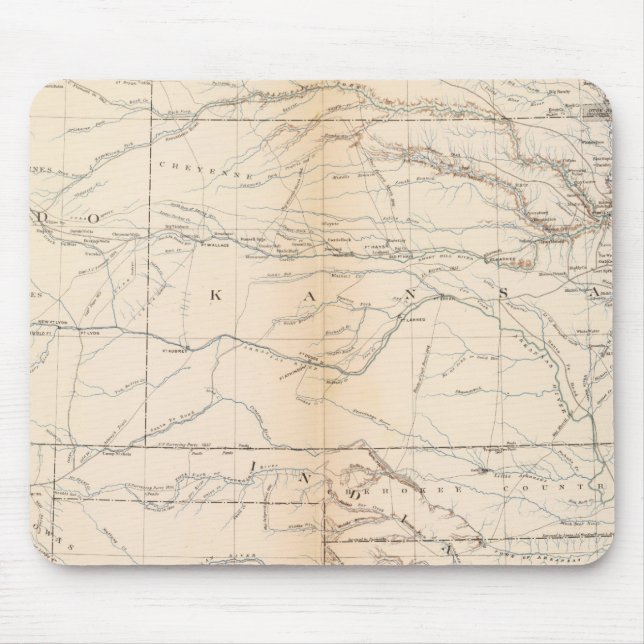 Mousepad Kansas, Texas, Território Indiano (Frente)