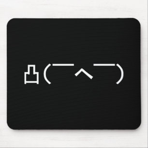 Mousepad Kaomoji Japonês, Irritado Dedo Médio Emoticon