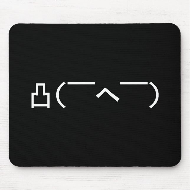 Mousepad Kaomoji Japonês, Irritado Dedo Médio Emoticon (Frente)