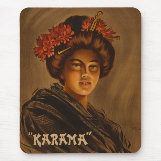 Mousepad Karama: Atriz Geisha do Romance Japonês (Frente)