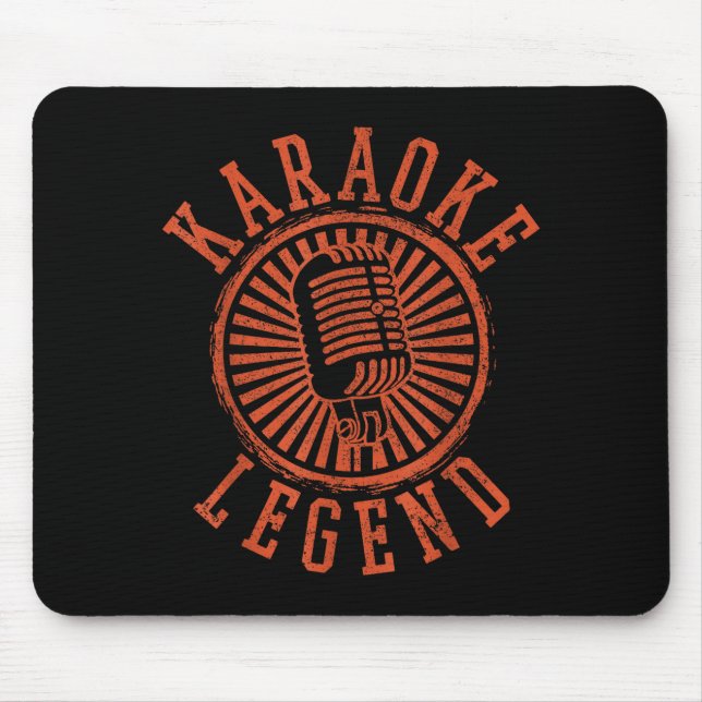 Mousepad Karaoke Legend - Singing Microphone Party Singer G (Frente)