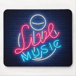 Mousepad Karaoke Neon Lighting Texto Curvo De Arte