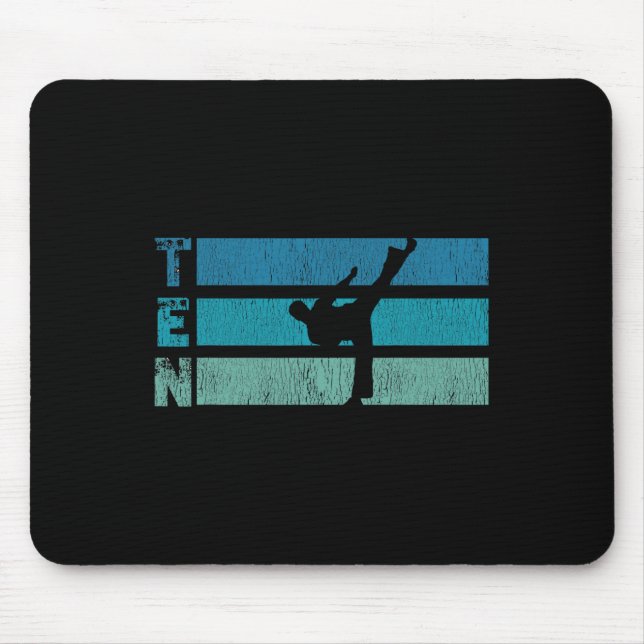 Mousepad Karate Birthday 10 Anos Taekwondo Boy 10th Bi (Frente)
