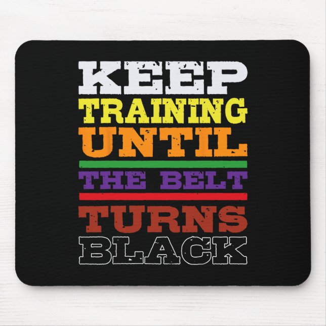 Mousepad Karate Black Belt Treinando Artes Marciais Japones (Frente)