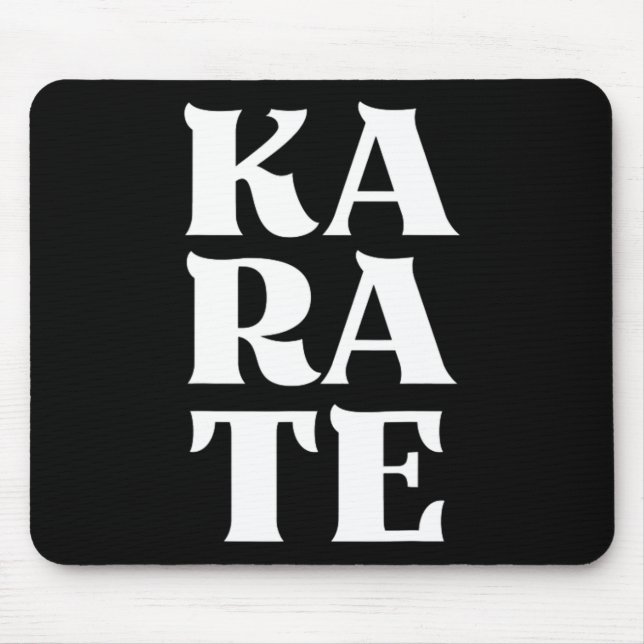 Mousepad Karate Bold Letters Japonês Arte Marcial Karateka (Frente)