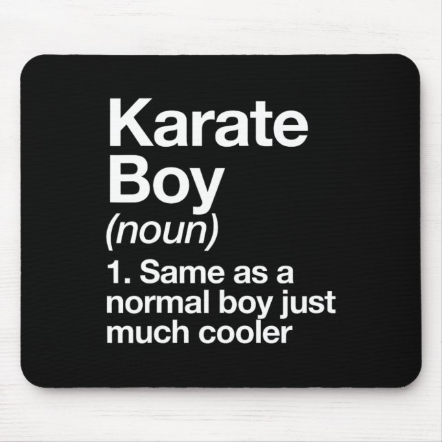 Mousepad Karate Boy Definition Engraçado Artes Marciais Esp (Frente)