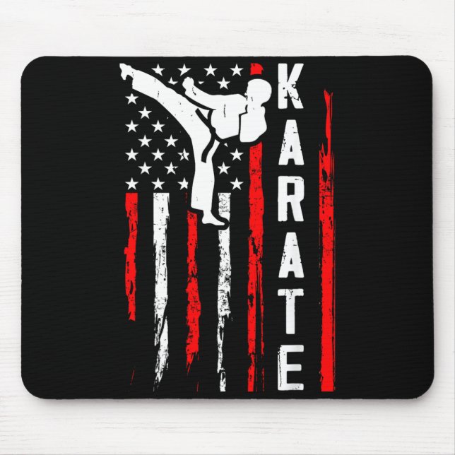 Mousepad Karate EUA Bandeira Americana (Frente)