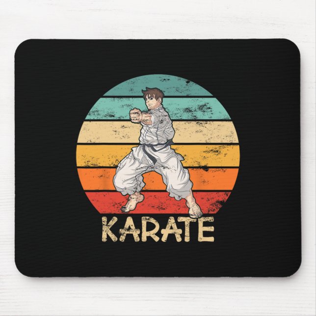 Mousepad Karate Grunge Design Karate Fighter Faz Pancada (Frente)