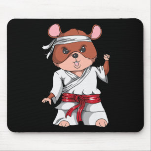 Mousepad Karate Hamster Kickboxing Arte Marcial Jiu Jitsu F
