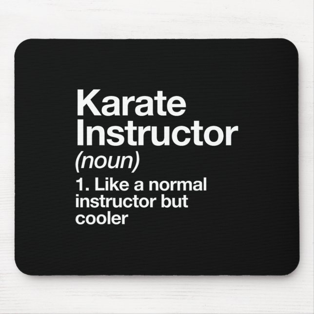 Mousepad Karate Instrutor Definição Engraçada Artes Marciai (Frente)