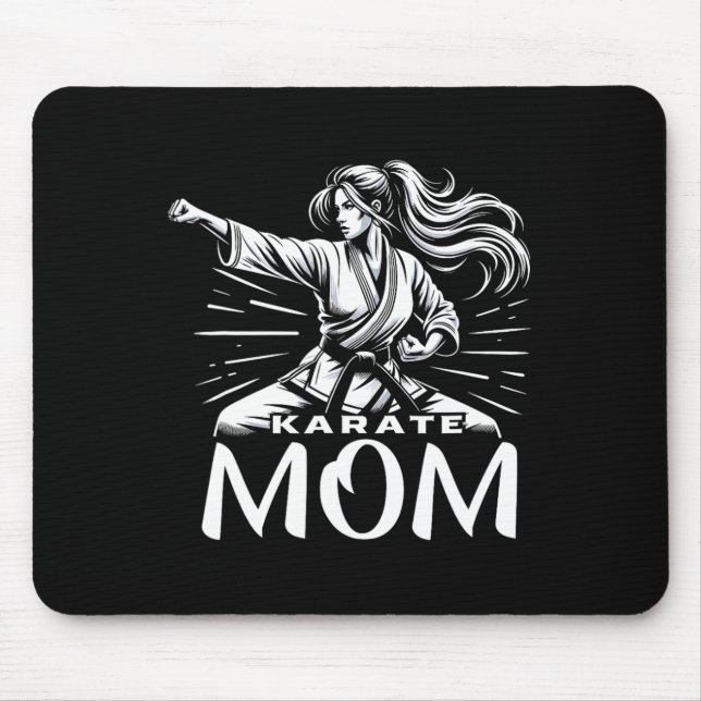 Mousepad Karate Mãe Artes Marciais Ligação Familiar Mãe (Frente)