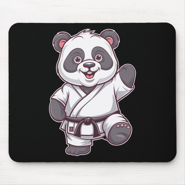 Mousepad Karate Panda Artes Marciais Panda Para Fãs De Pand (Frente)