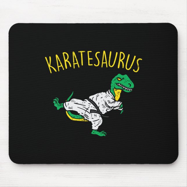 Mousepad Karatesaurus Trex Karatê Divertido Dinossauro Arte (Frente)