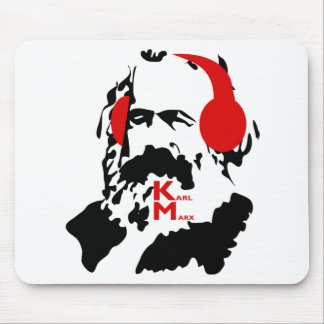 MOUSEPAD KARL MARX COM FONES DE OUVIDO