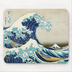 Mousepad Katsushika Hokusai - A onda do Excelente de Kanaga