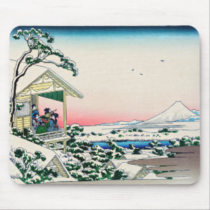 Mousepad Katsushika Hokusai - Casa de chá em Koishikawa