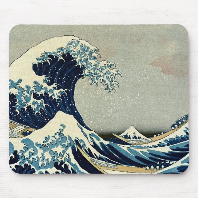 Mousepad Katsushika Hokusai é a onda de Excelentes de Kanag (Frente)