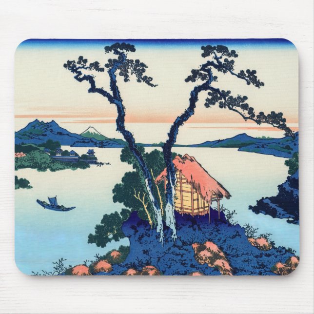 Mousepad Katsushika Hokusai - Lago Suwa na província de Shi (Frente)